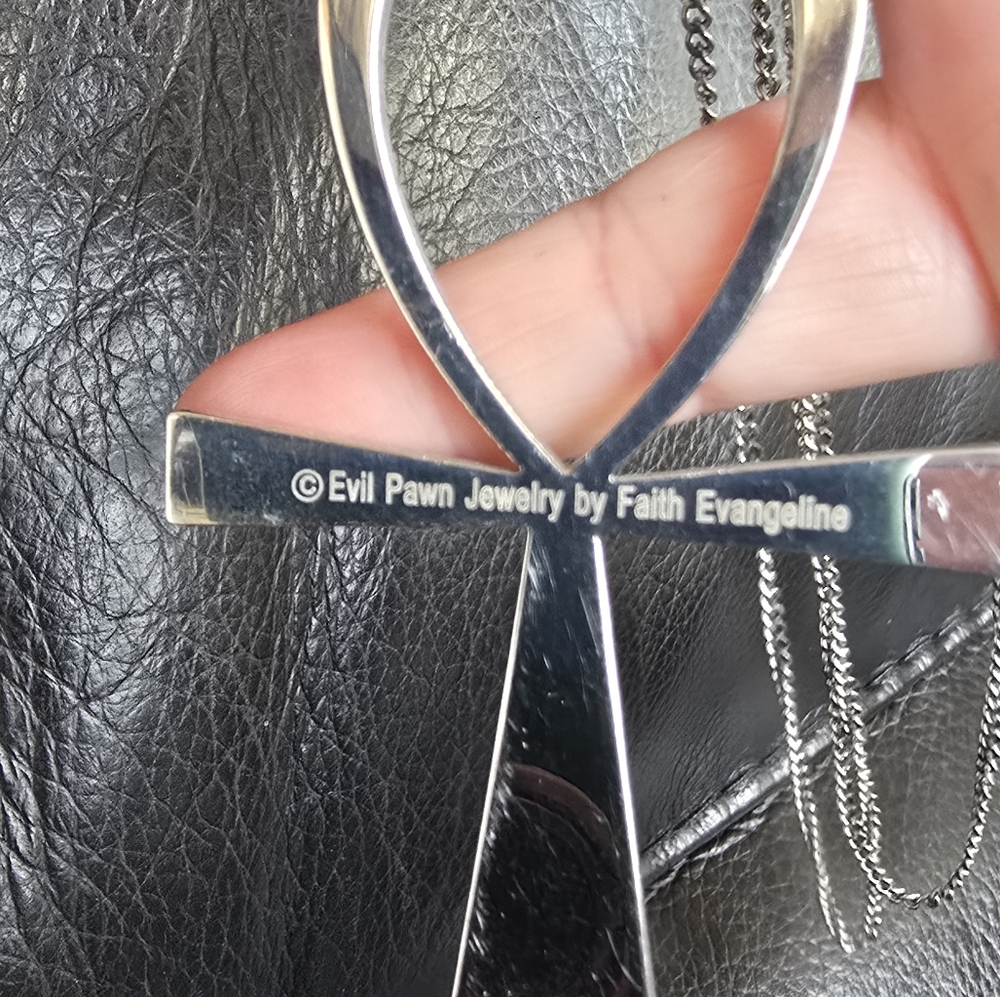 Discontinued Evil Pawn Jewelry Ankh Necklace - Picture 2 of 3